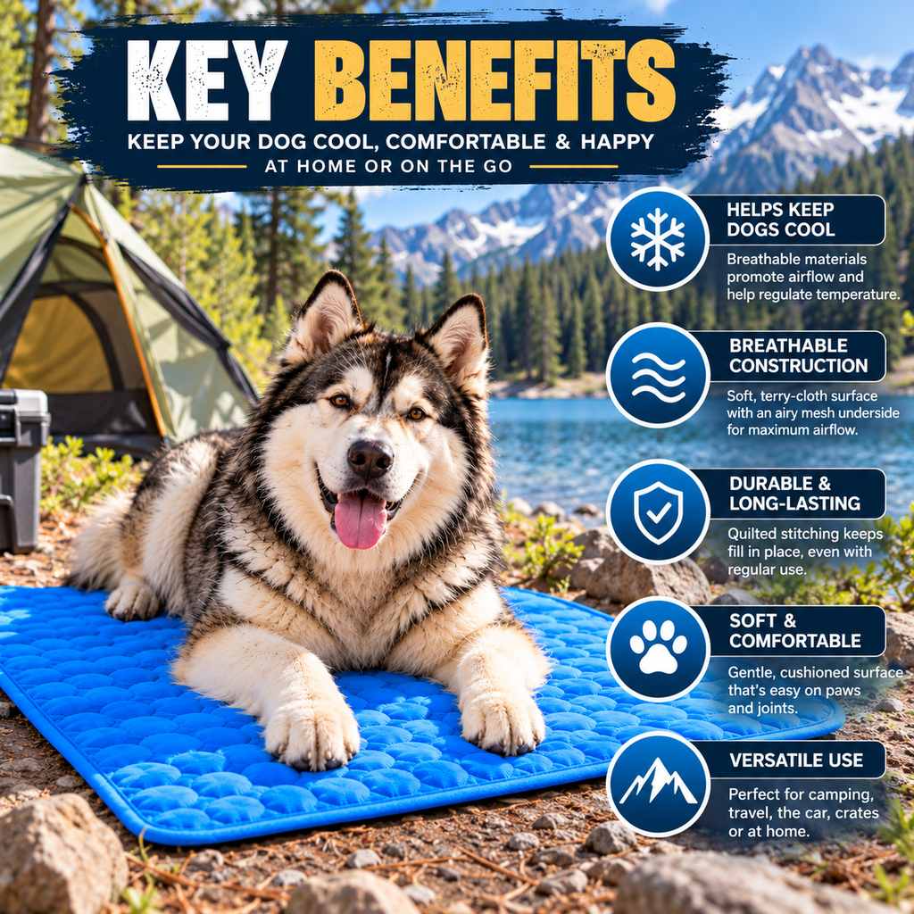 Adventure Cooling Dog Mat for comfortable warm-weather lounging