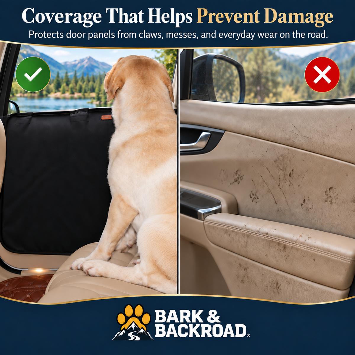 Waterproof Dog Car Door Protectors – 2 Pack