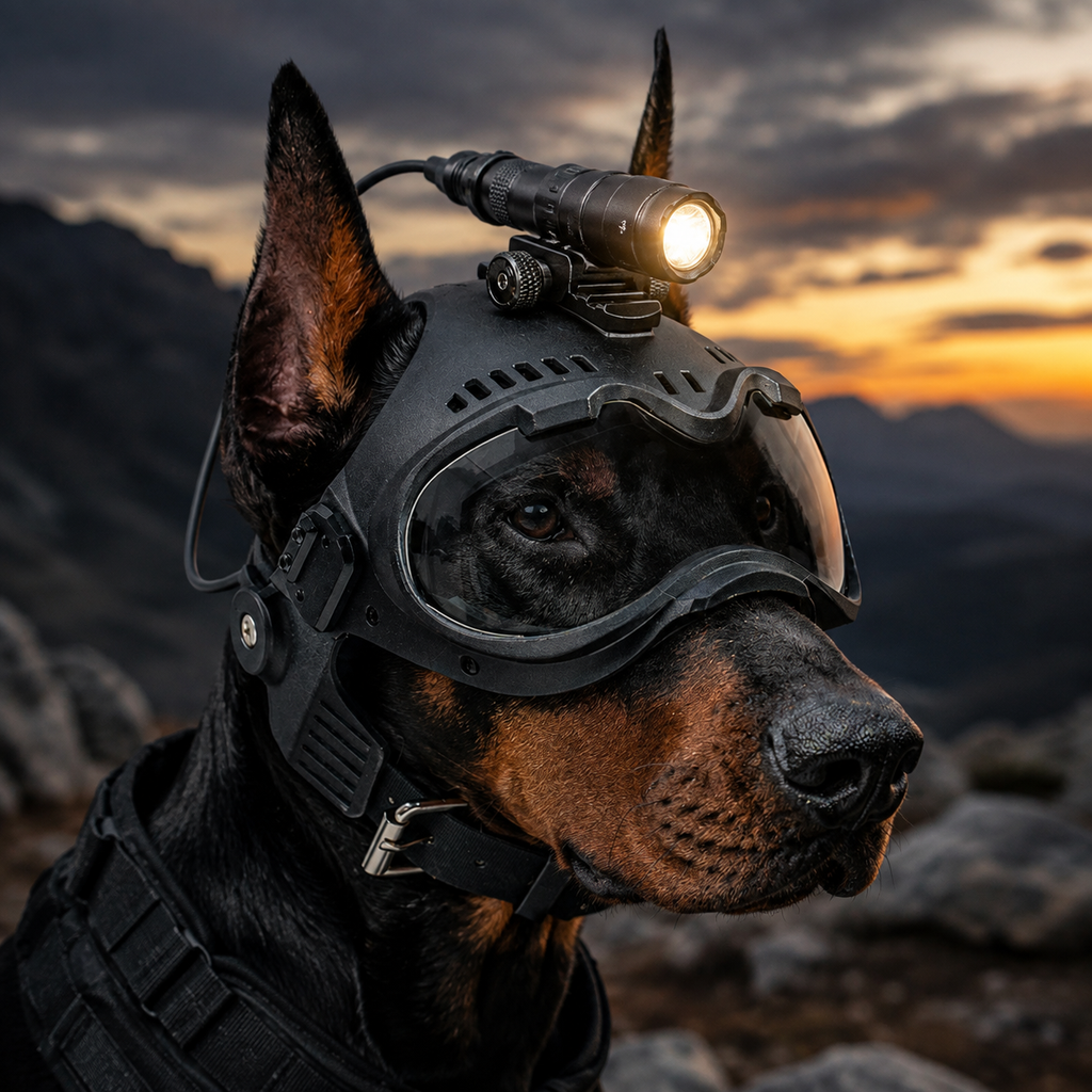 Compact Tactical K9 Helmet Light