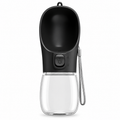 Black Trail Hydration Dog Water Bottle with integrated drinking bowl and wrist strap