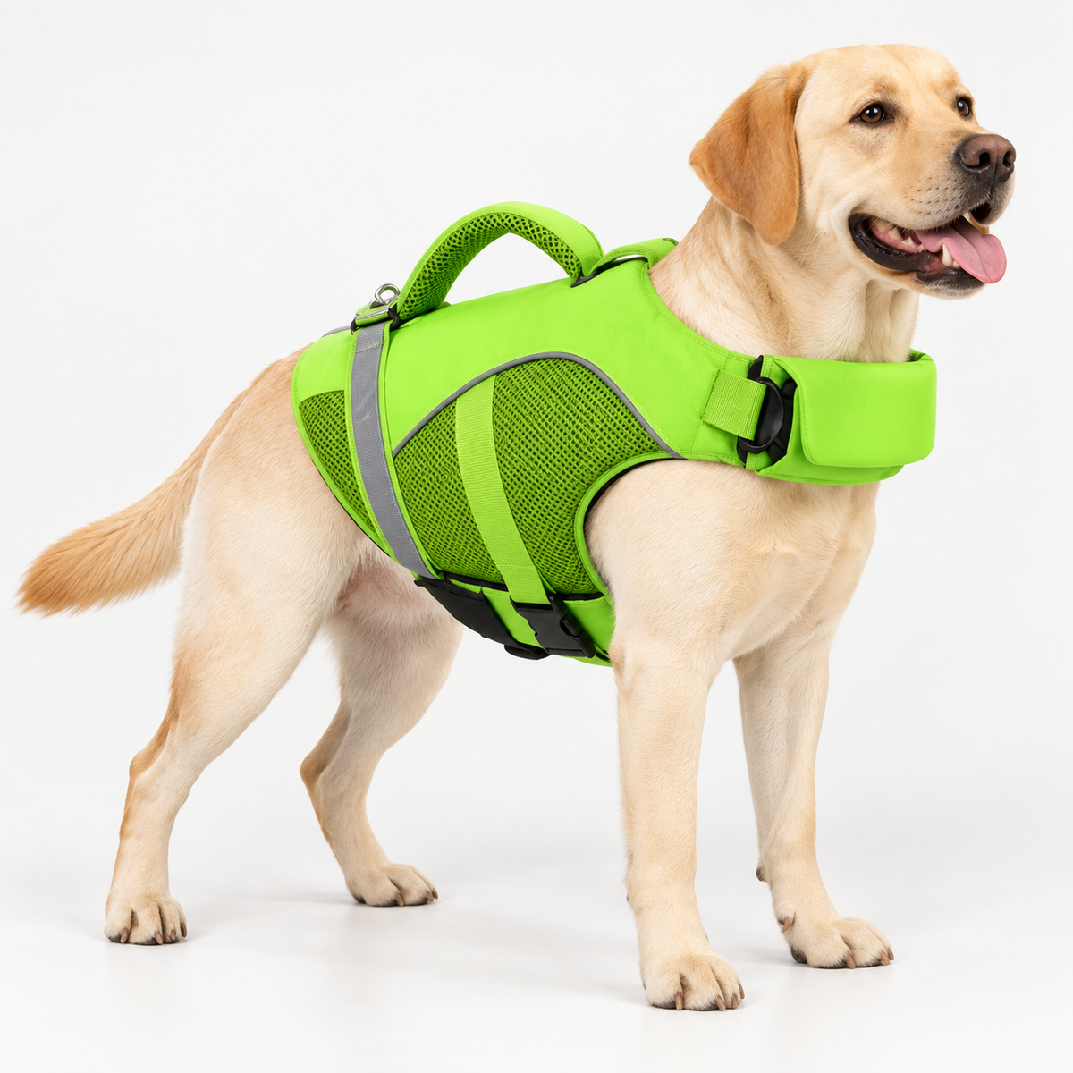 High-Buoyancy Adventure Dog Life Jacket with Rescue Handle