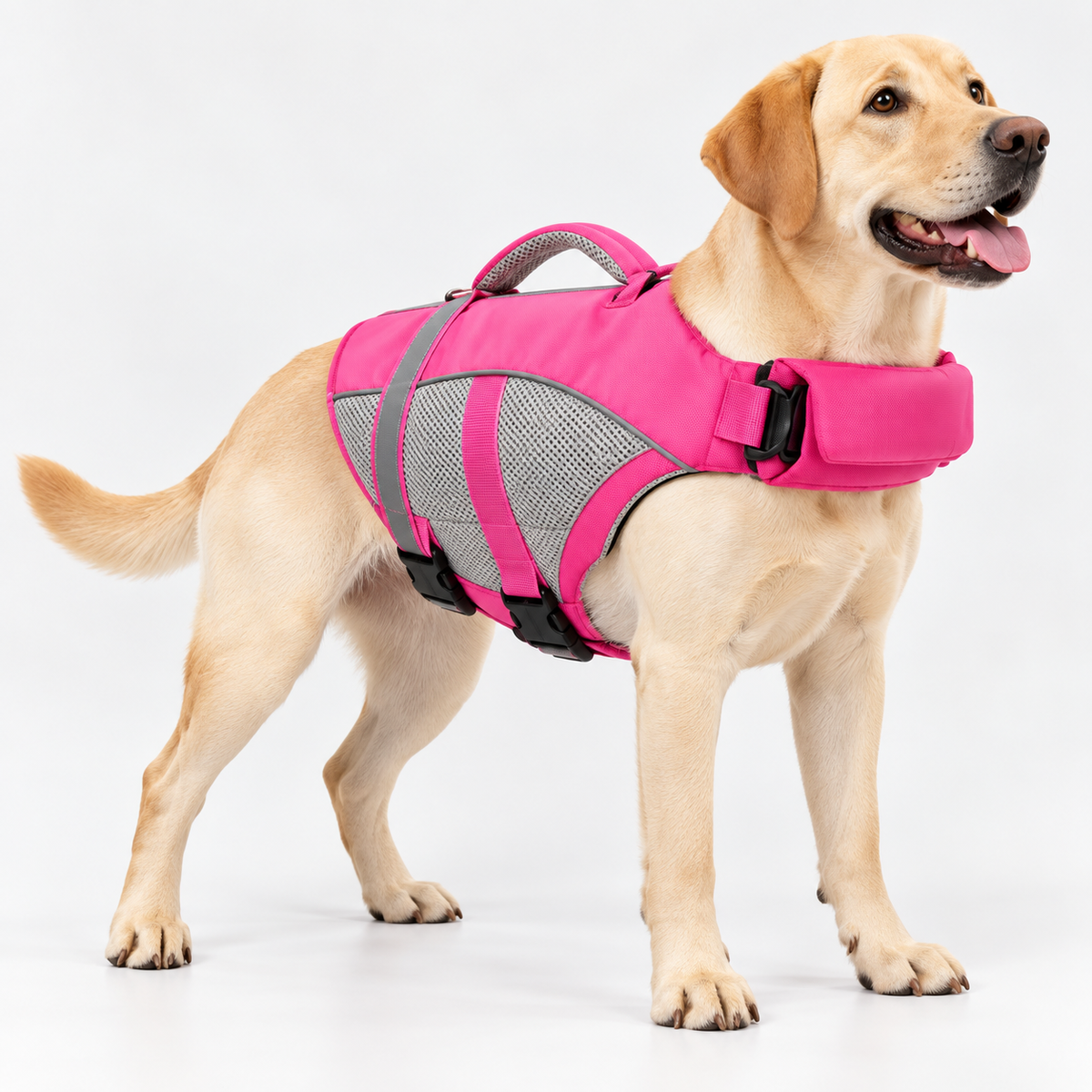 High-Buoyancy Adventure Dog Life Jacket with Rescue Handle
