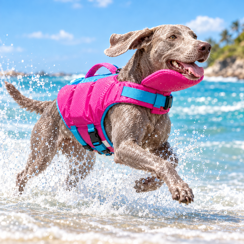 High-Buoyancy Adventure Dog Life Jacket with Rescue Handle