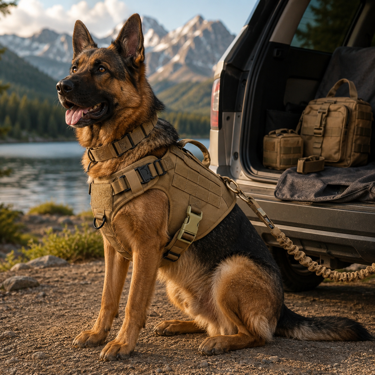 Tactical Adventure Dog Harness & Gear System