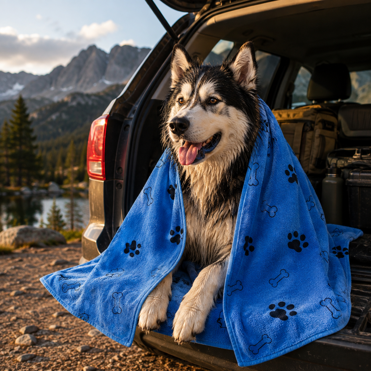 Quick-Dry Microfiber Dog Towels – 2 or 4 Pack