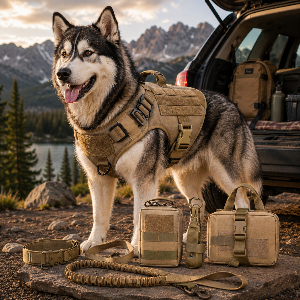 Tactical Adventure Dog Harness & Gear System