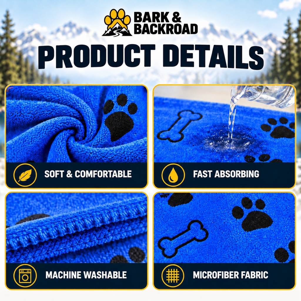 Quick-Dry Microfiber Dog Towels – 2 or 4 Pack