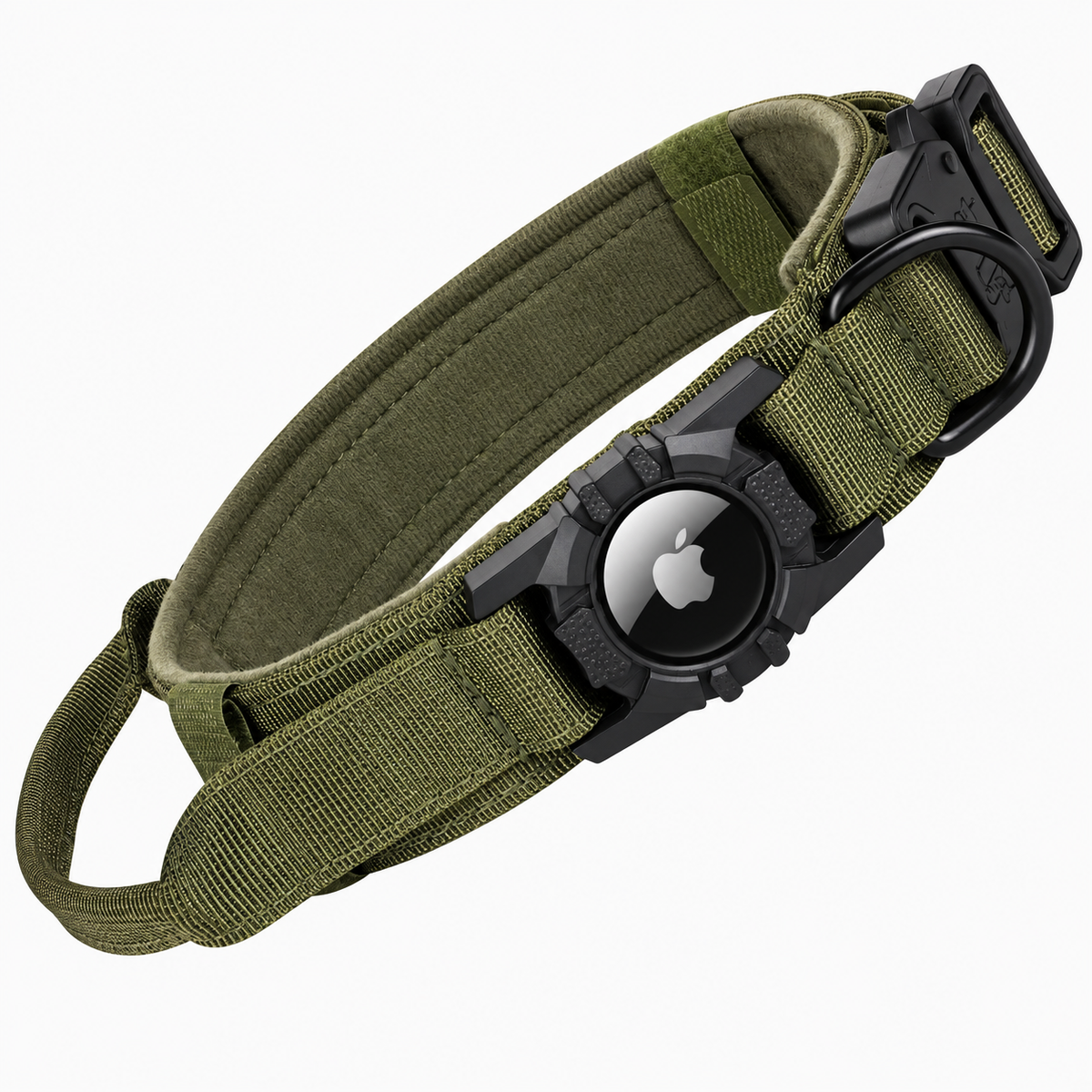 AirTag-Compatible Adventure Dog Collar with Control Handle