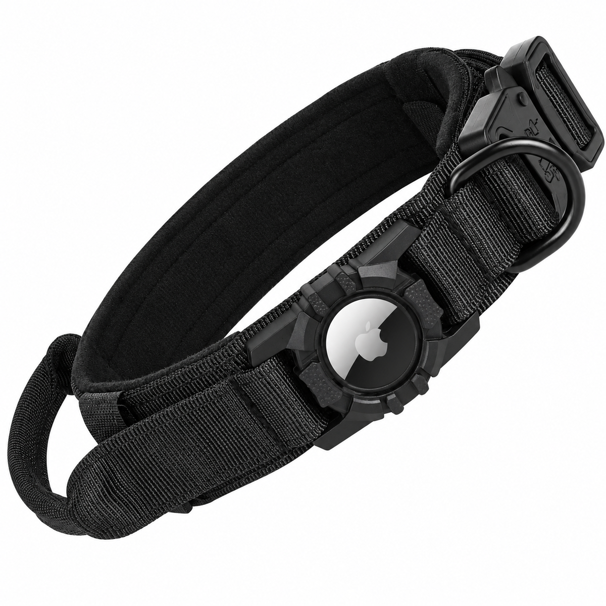 AirTag-Compatible Adventure Dog Collar with Control Handle