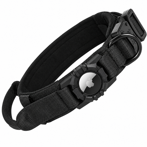 AirTag-Compatible Adventure Dog Collar with Control Handle