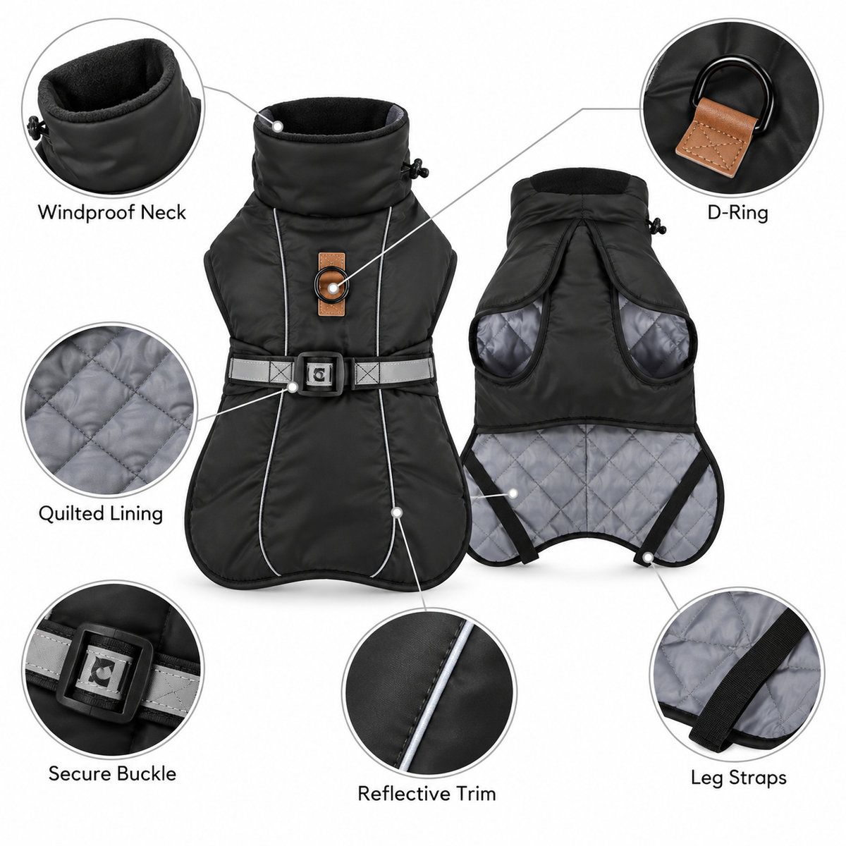 Insulated Winter Adventure Dog Coat