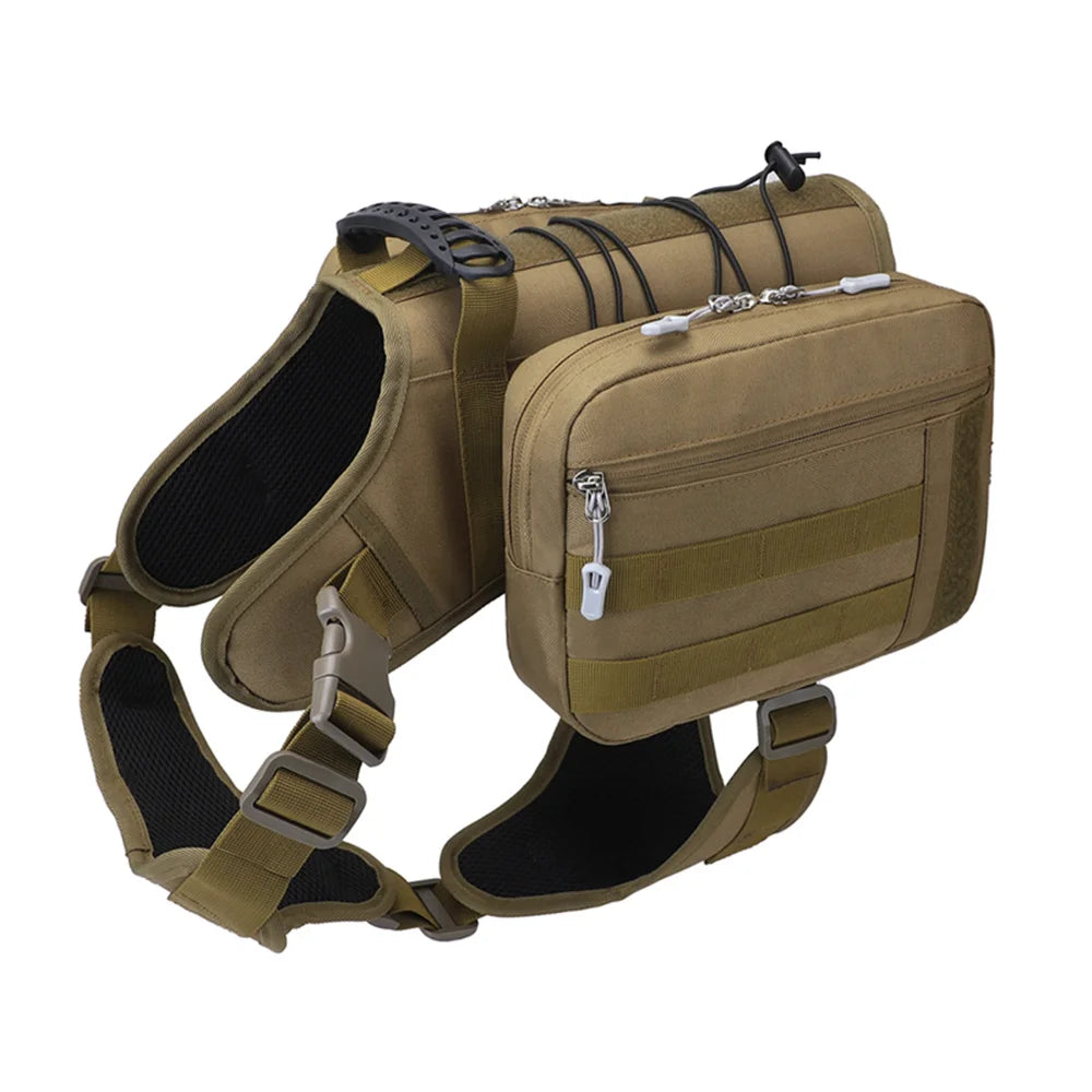 Premium Dog Hiking Backpack & Saddlebag Harness