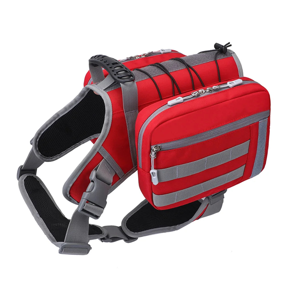 Premium Dog Hiking Backpack & Saddlebag Harness