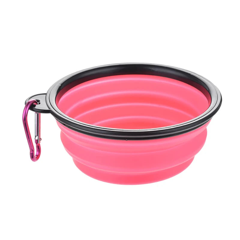 Collapsible Dog Travel Bowl with Carabiner