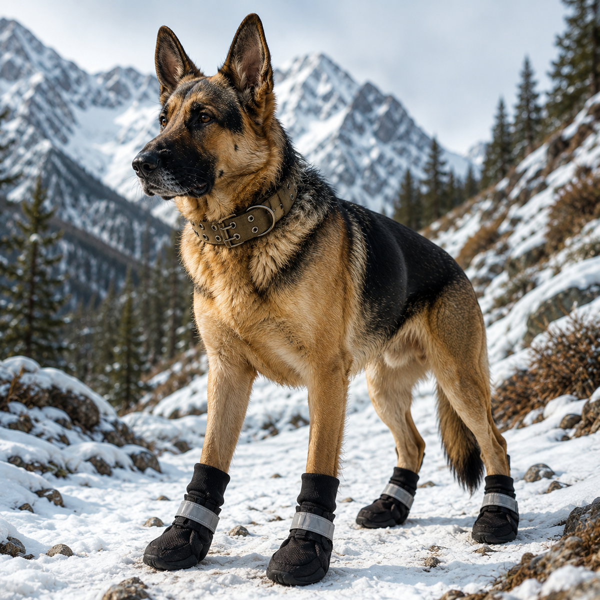 All-Terrain Waterproof Dog Boots – 4-Piece Set